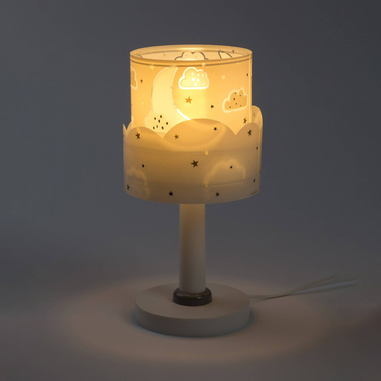 Bordlampe til barnerom Moon, grå