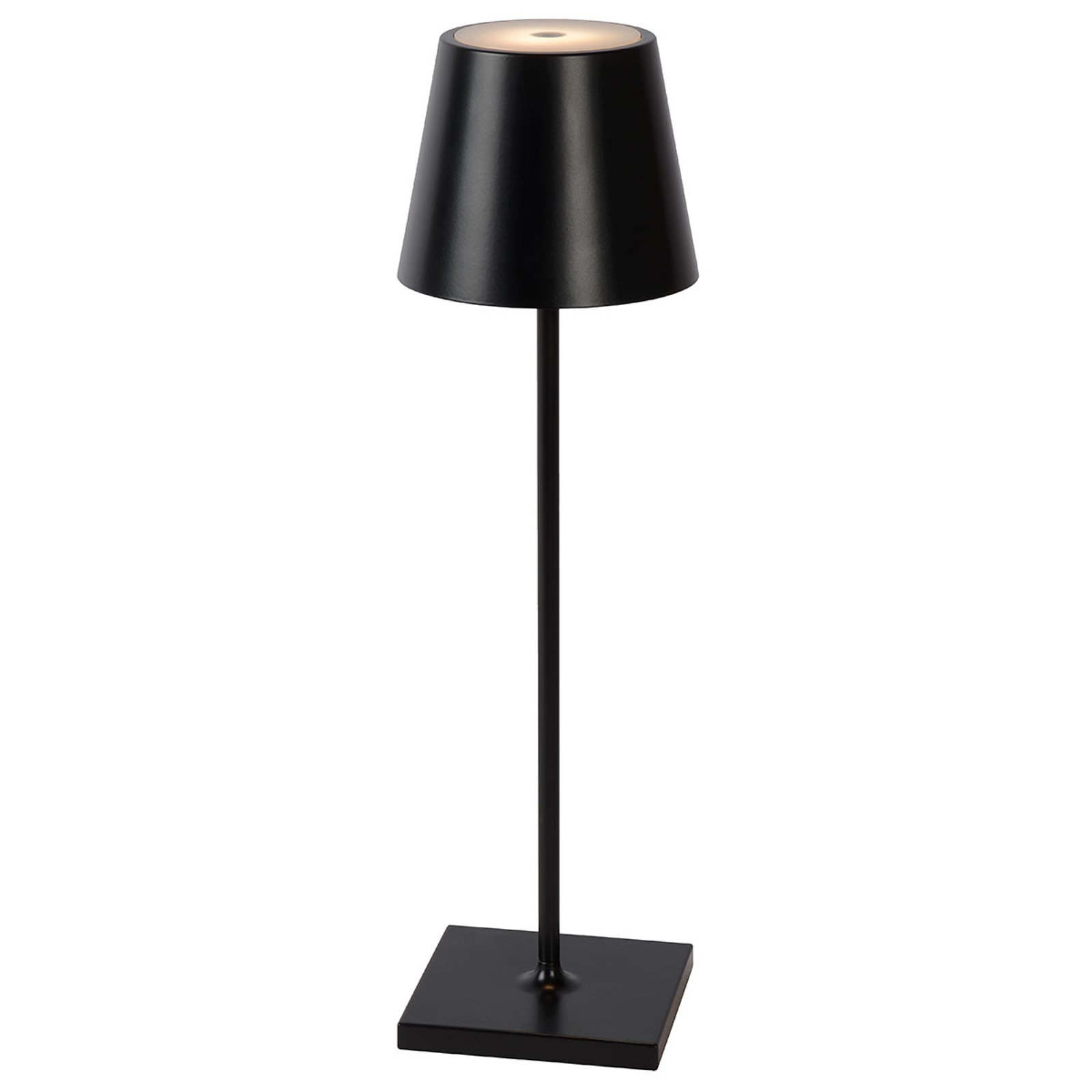 Justin LED-bordlampe for utendørs, dimbar, svart