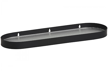 SOTRA Hylle m Glass S Svart Metall