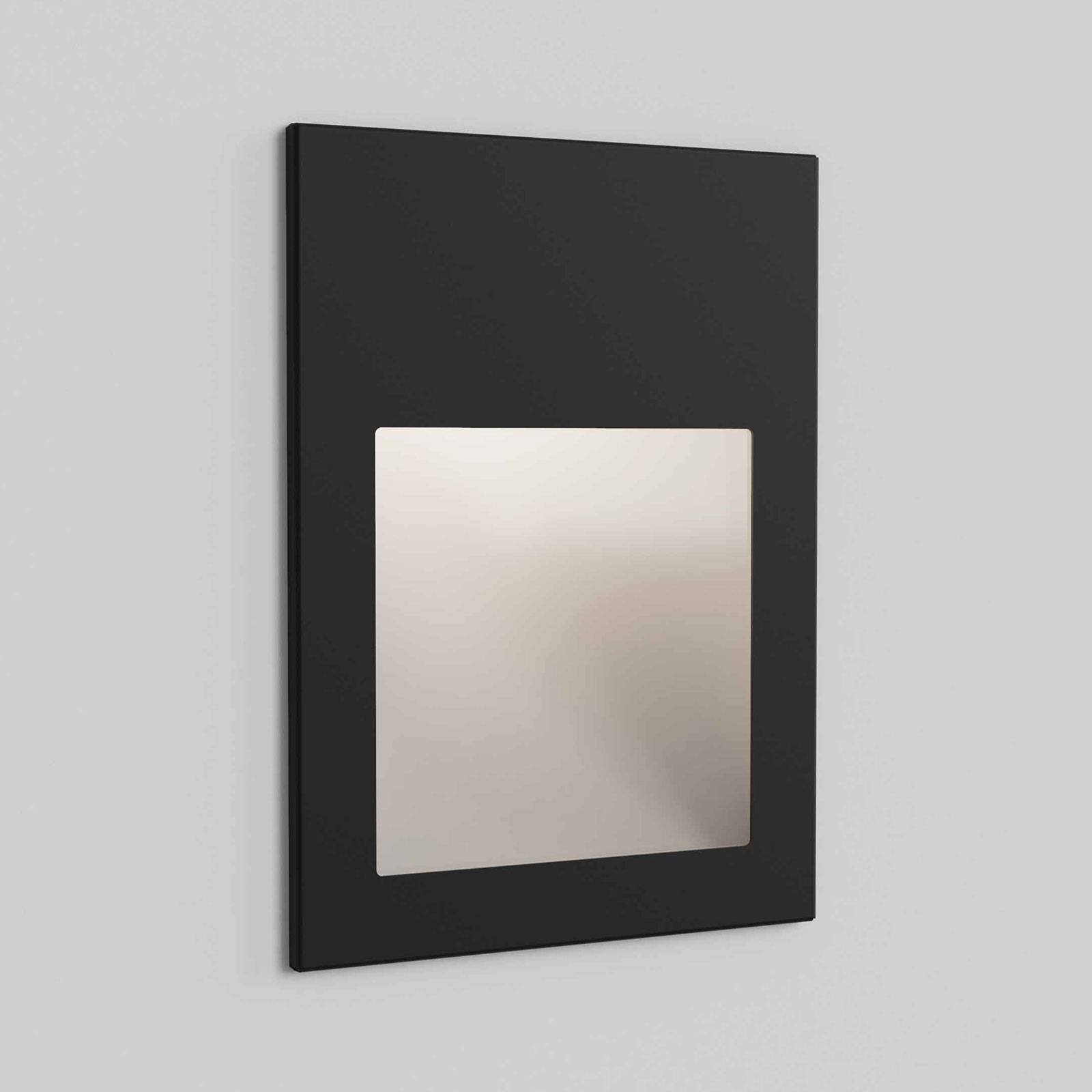 Astro Borgo 90 innfelt vegglampe, svart tekstur