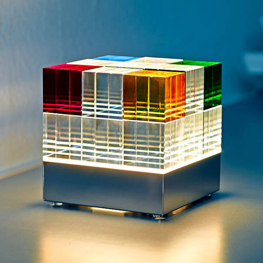 TECNOLUMEN Cubelight Move bordlampe, farget