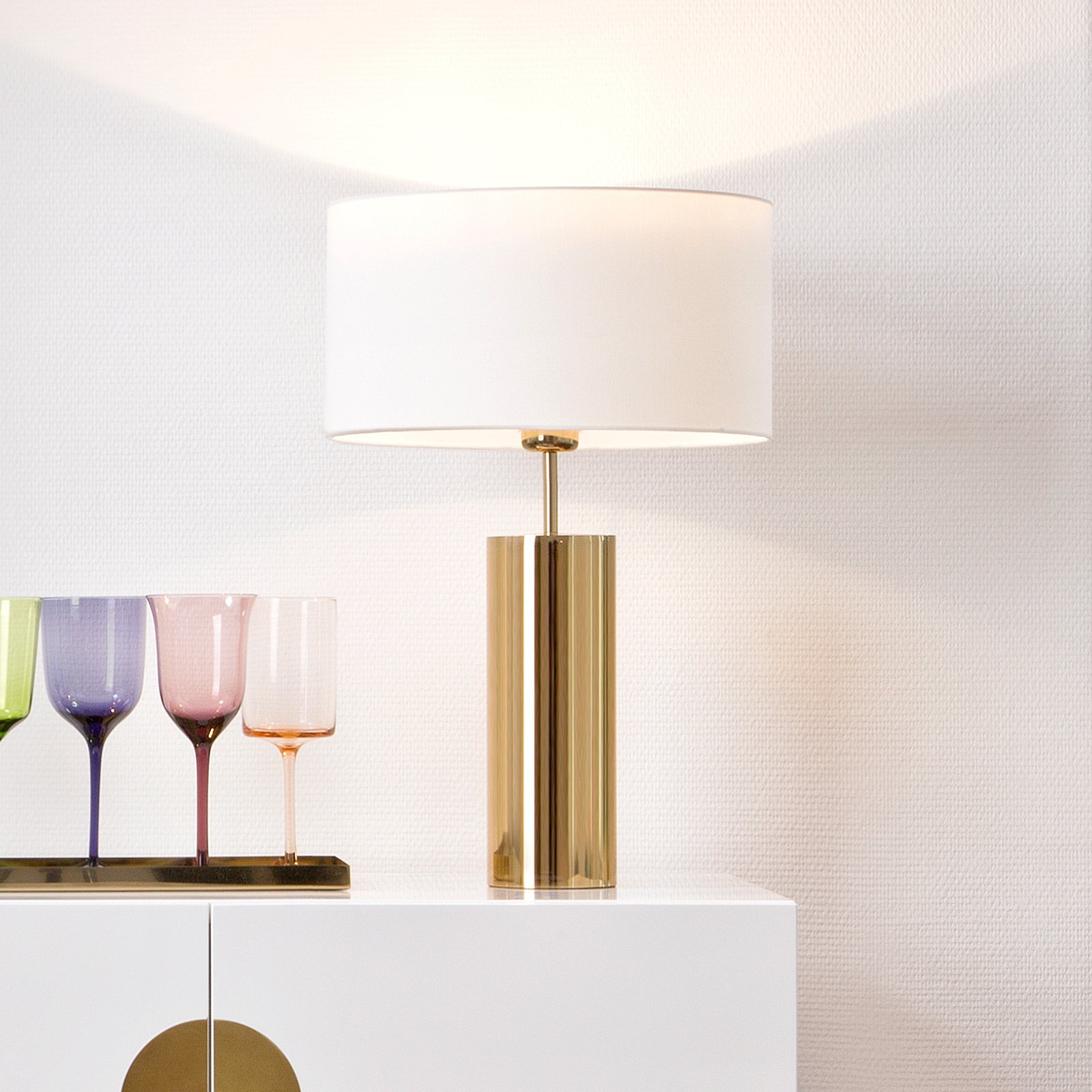 Villeroy & Boch Prag - bordlampe med hvit skjerm