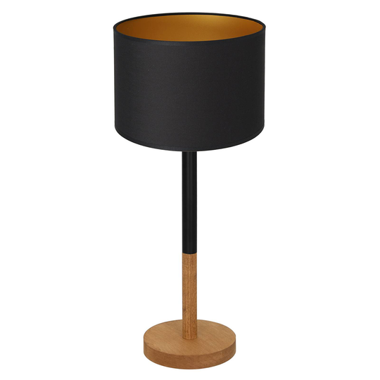 Bordlampe Strilo sylindrisk svart/gull