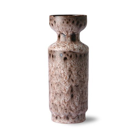 Retro Ceramic Vase Lava Brown