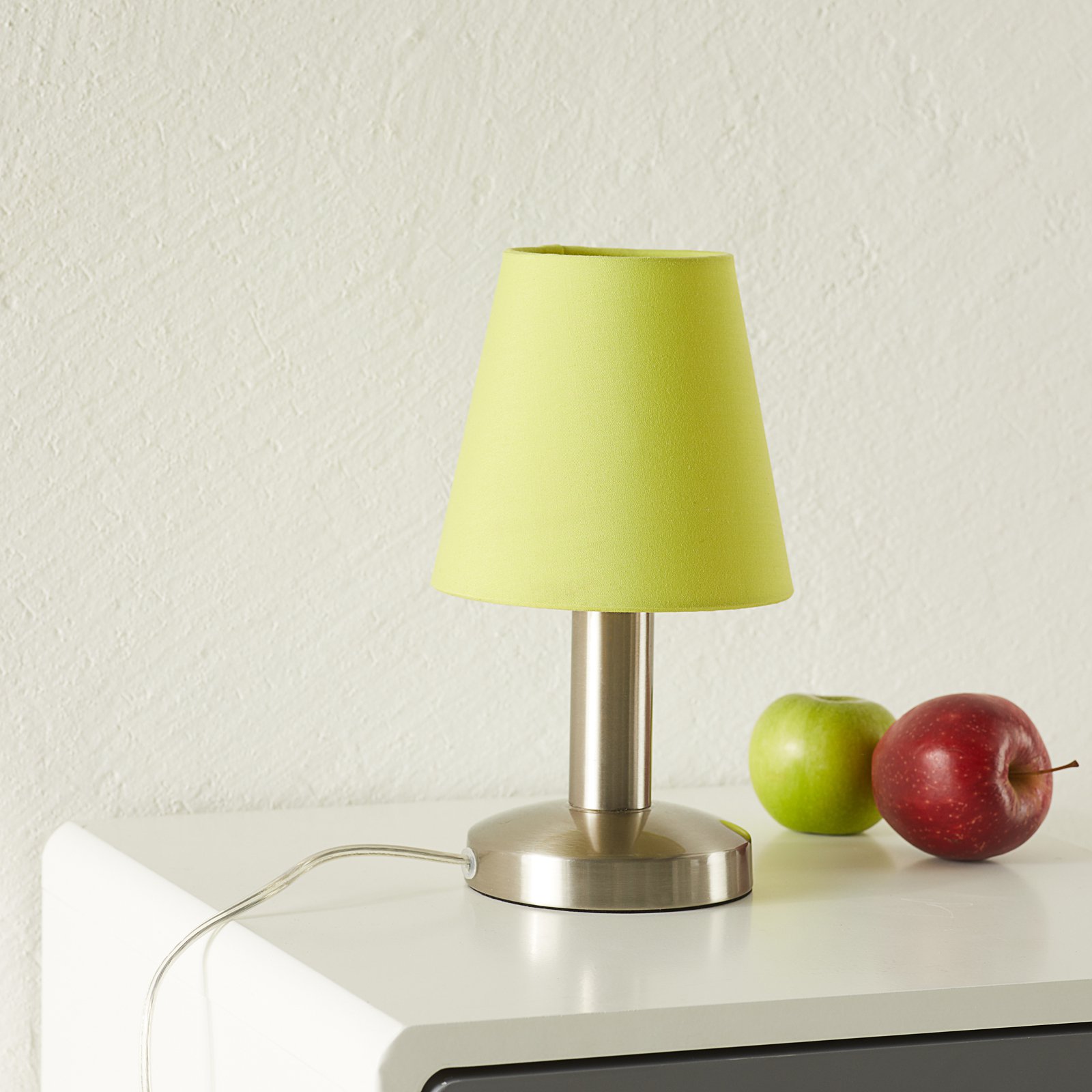 Grønn bordlampe Merete med touch-bryter