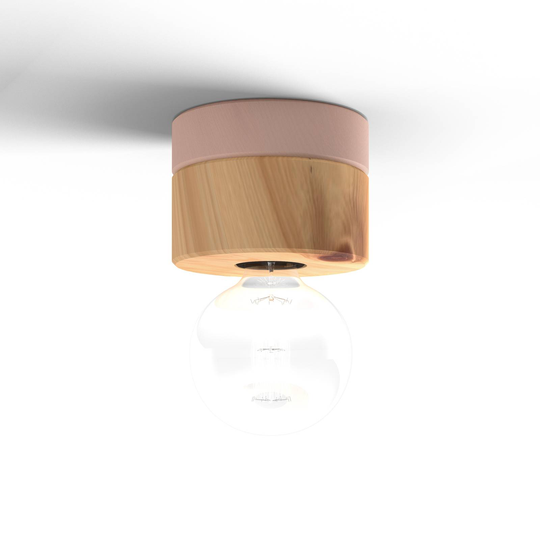 ALMUT 0239 taklampe, vegansk, sembrafuru/myk rosa