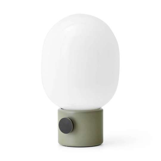 Menu JWDA LED-bordlampe av stål, ammonittgrå