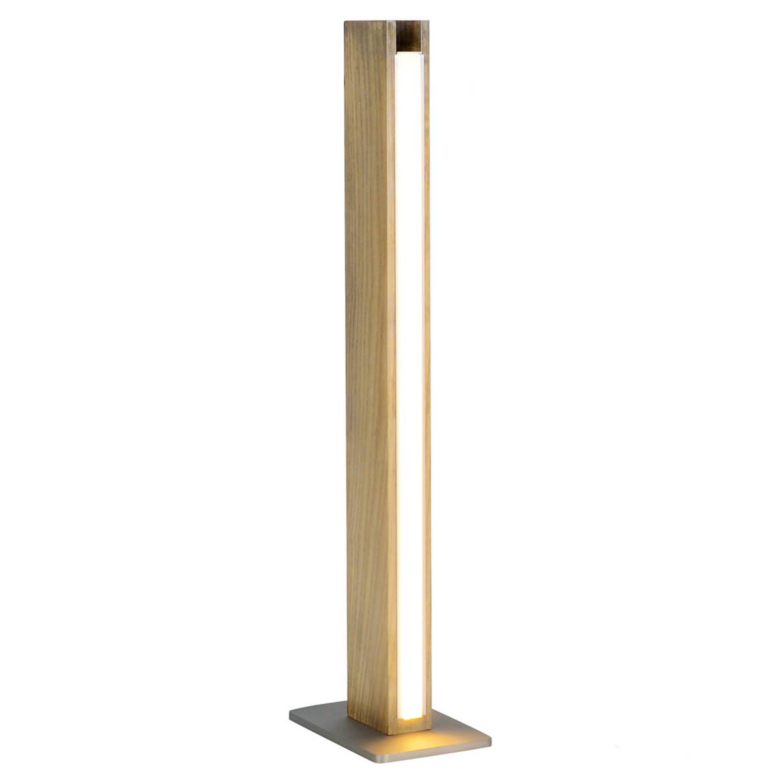 Leona - en bordlampe av tre med LED-er