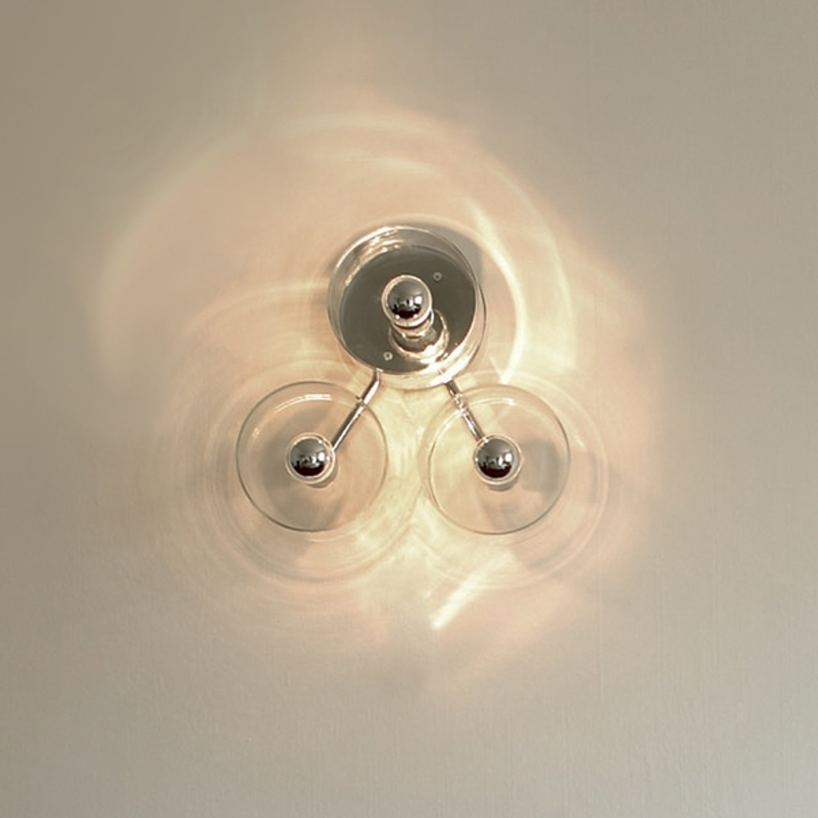 Trekantet glass-vegglampe Fiore