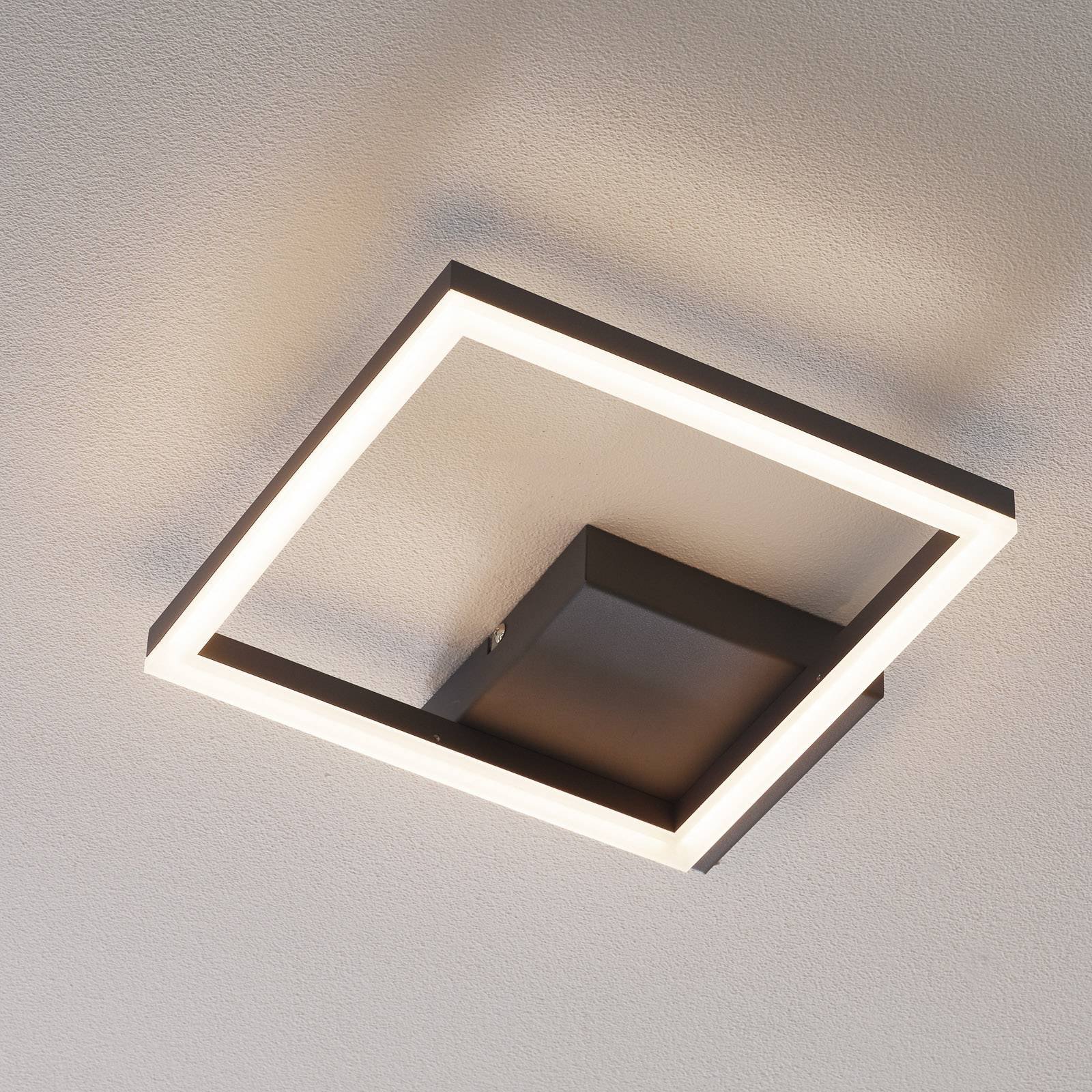 Bard LED-taklampe, 27x27 cm, antrasitt