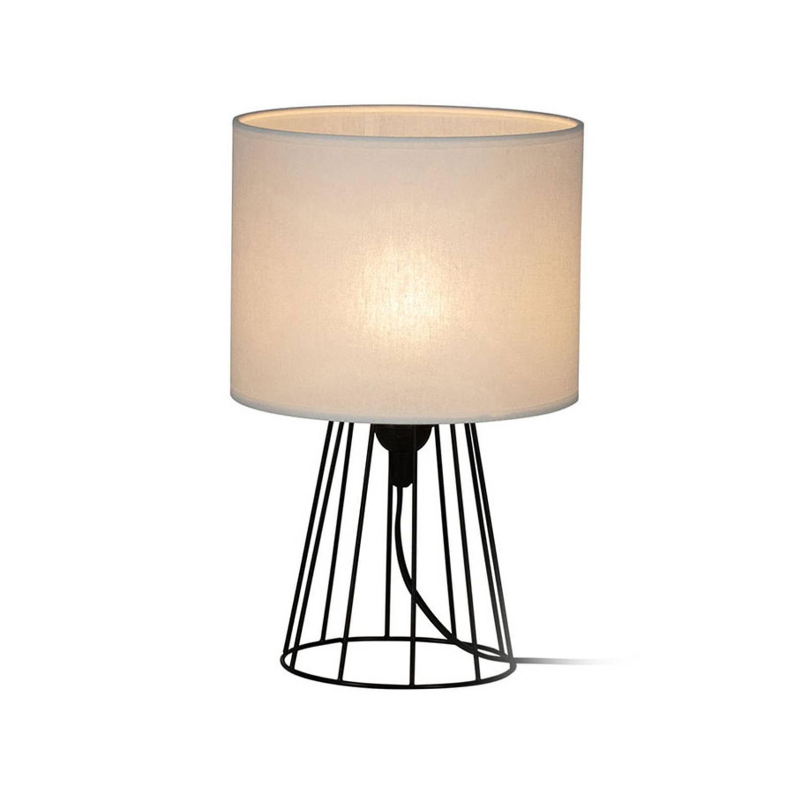 Bordlampe Valene med tekstilskjerm, høyde 32 cm