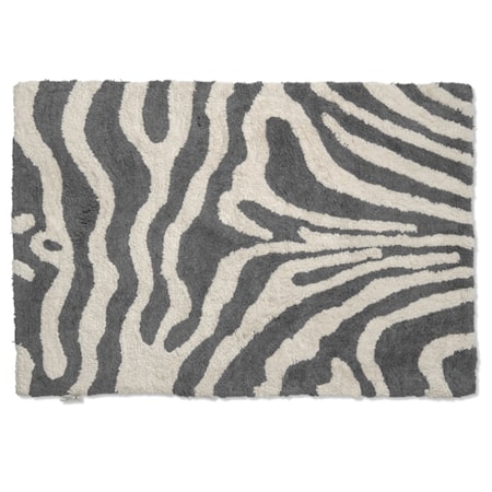 Badrumsmatta Zebra 60x90 Titanium/Vit