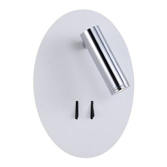 Lucande Kimo LED-vegglampe oval hvit