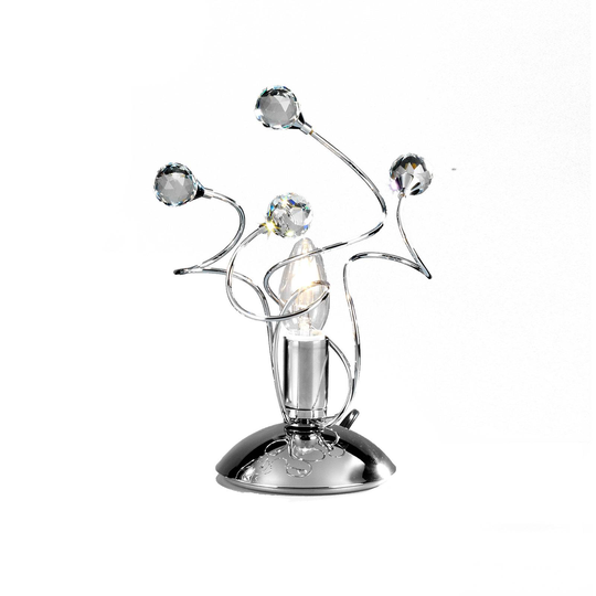 Trilly bordlampe. krom og krystaller, høyde 27 cm