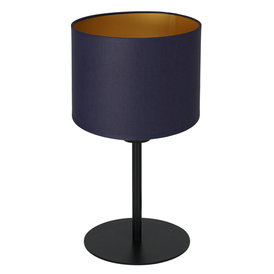 Bordlampe Soho, sylindrisk høyde 34cm blå/gull