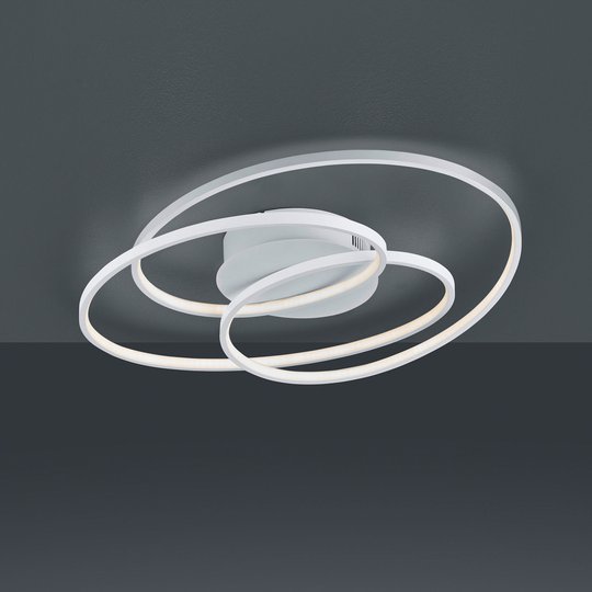 LED-taklampe Gale, 60 cm, matt hvit