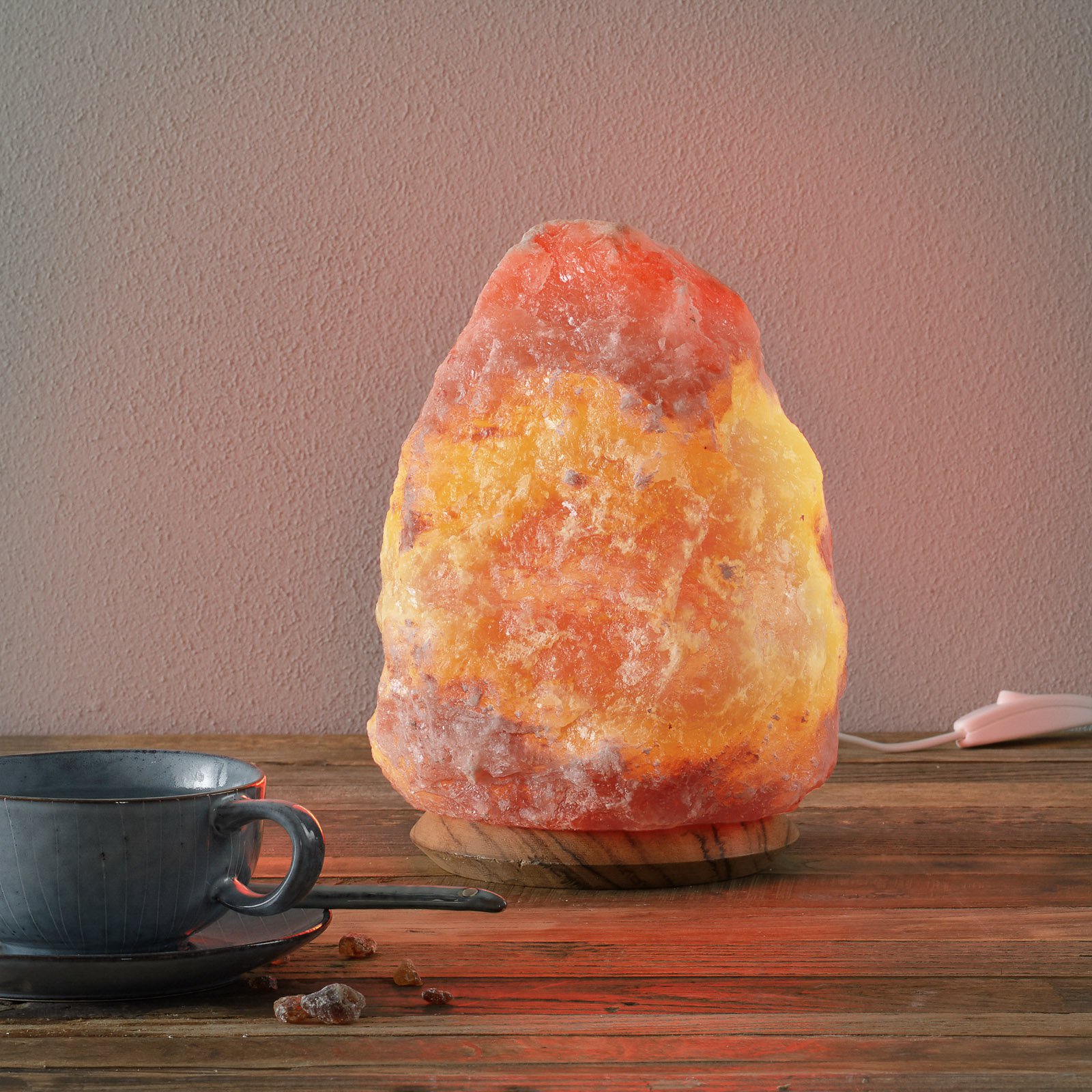 ROCK - saltkrystallampe 4-6 kg, høyde ca. 23 cm