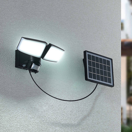 Prios Kalvito LED-solcelleveggspot sensor, 2 lysk.