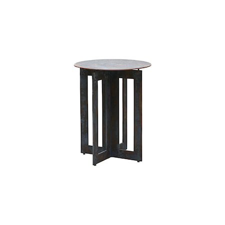 Frame Sidebord Antikk Brun Ø45cm