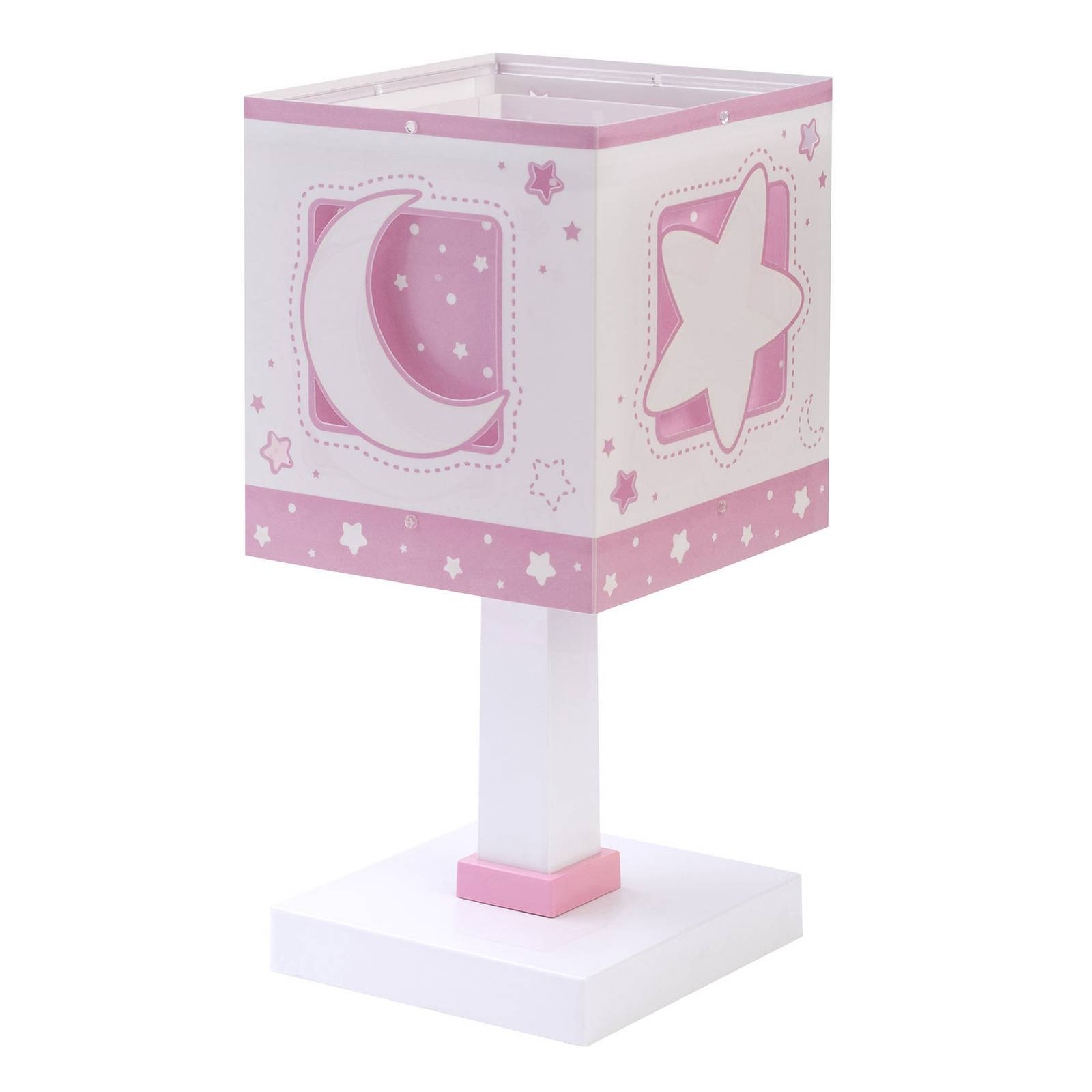 Bordlampe til barnerom Moonlight, rosa