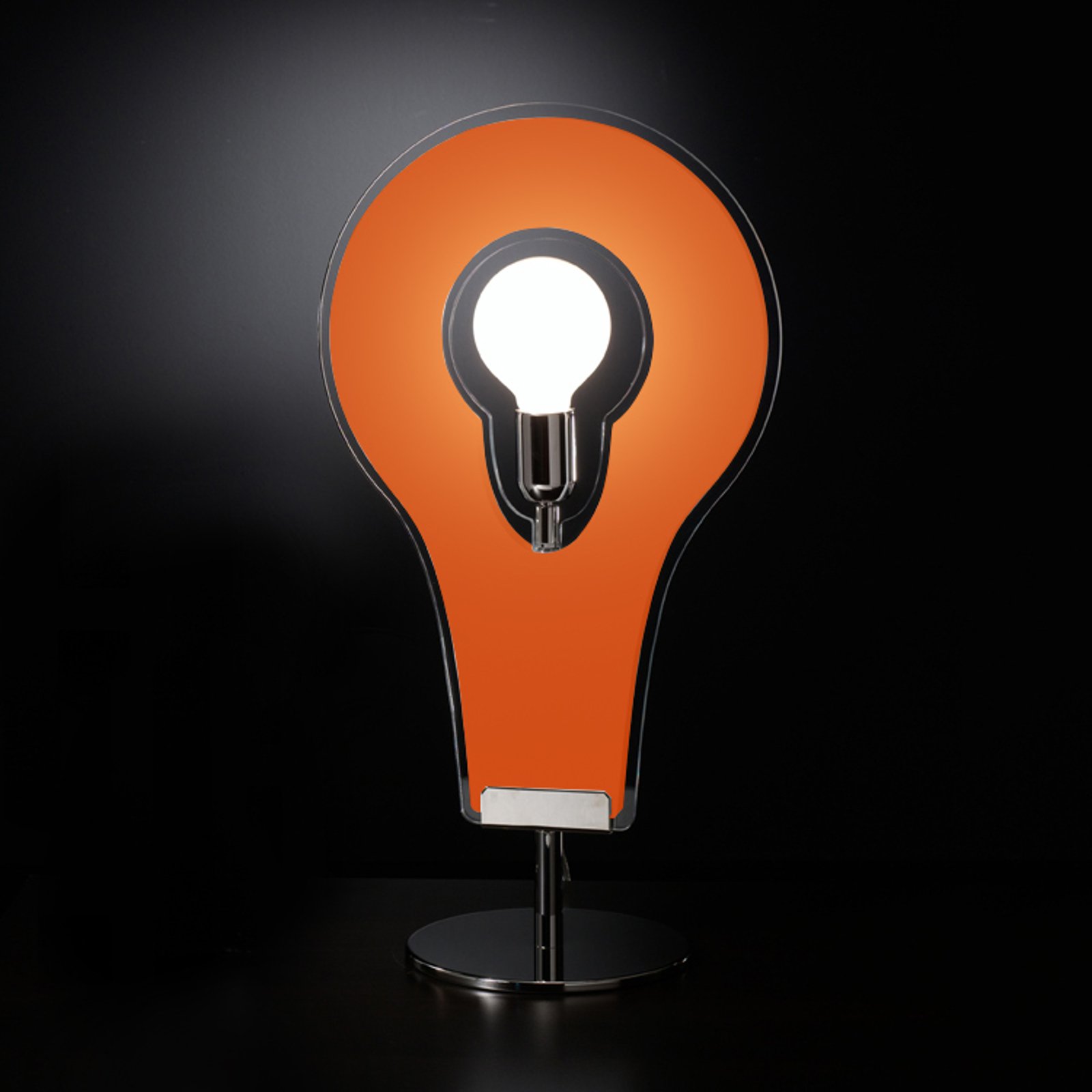 Grandiøs bordlampe Flat 60, oransje