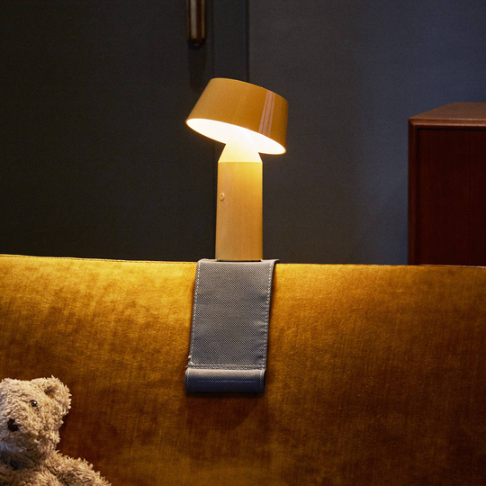 MARSET Bicoca LED-bordlampe m batteri gul