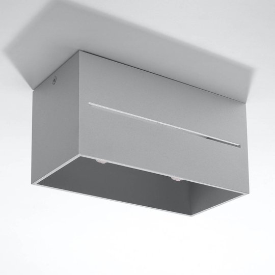Top Maxi taklampe i aluminium, grå