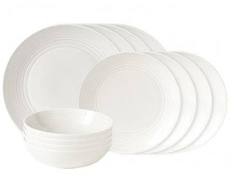 Maze Porselensett 12 deler Hvit