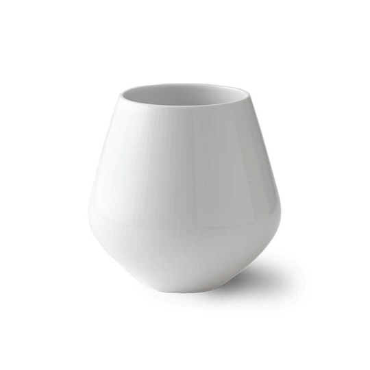 Royal Copenhagen Hvit Riflet Vase 15cm