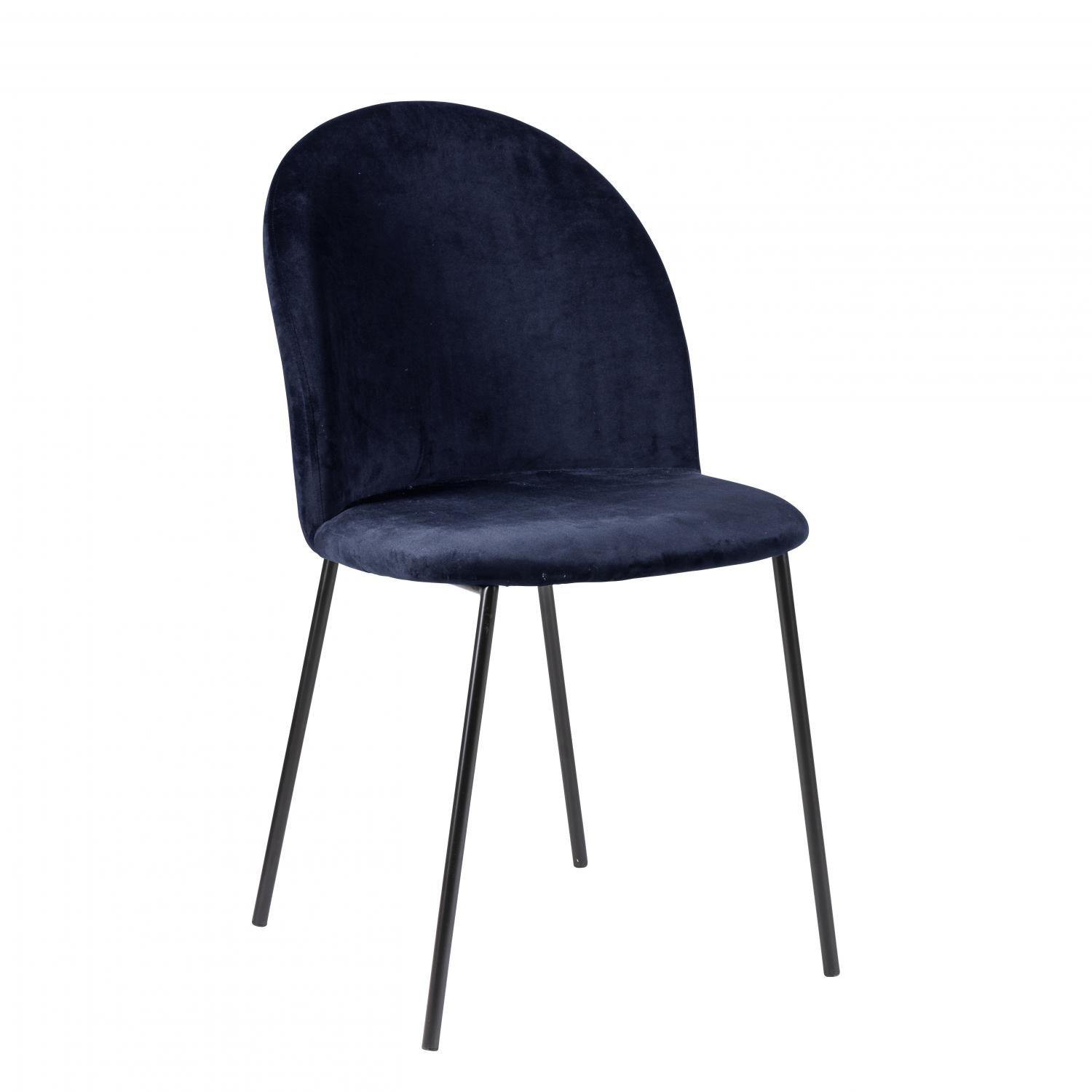 Noa velurstol blå