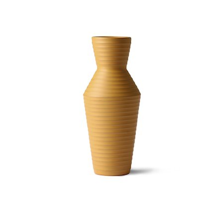 Flower Ceramic Vase Ochre