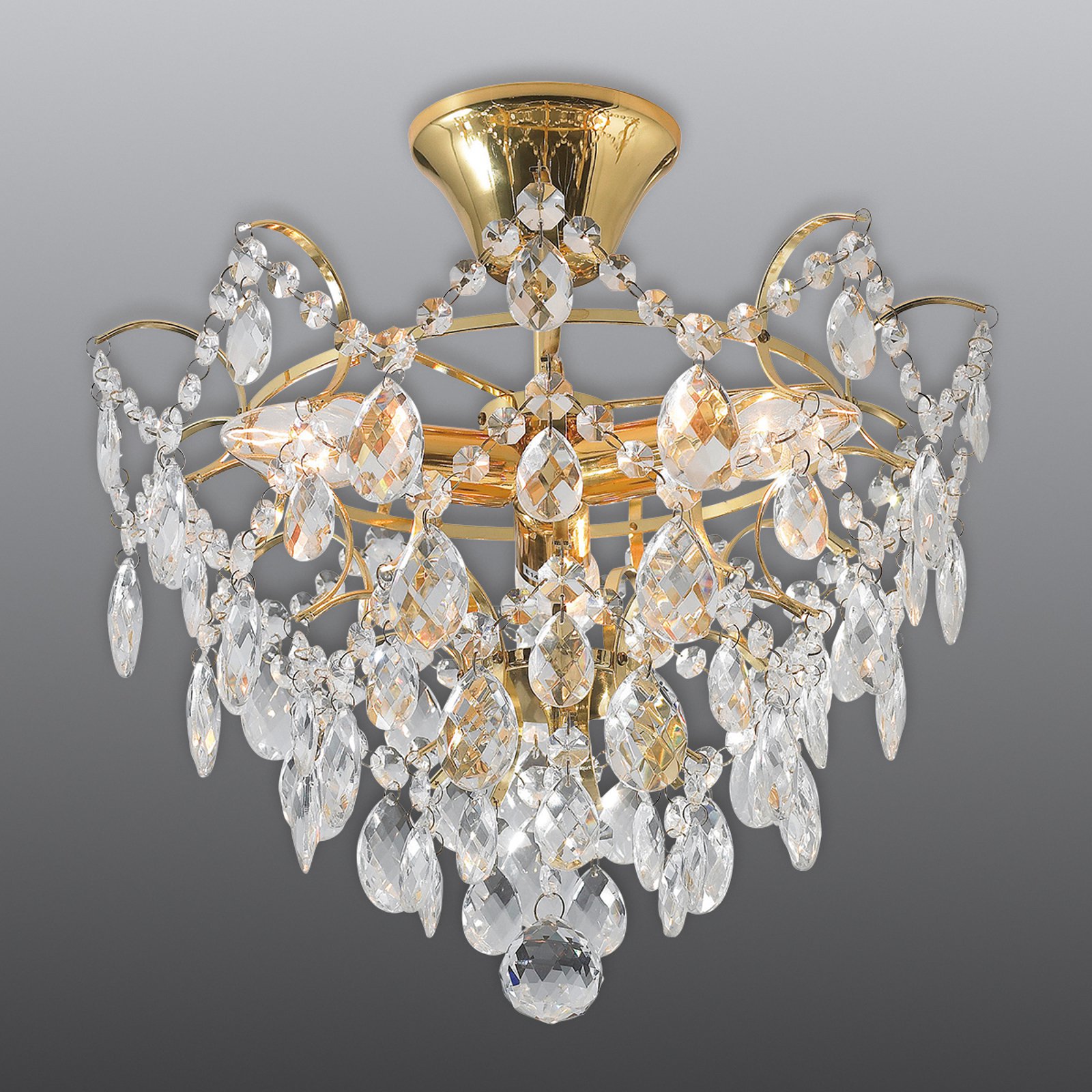 Taklampe Rosendal Ø 36 cm gull