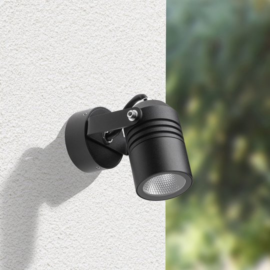 Utendørs LED-vegglampe 5019, svart, IP65
