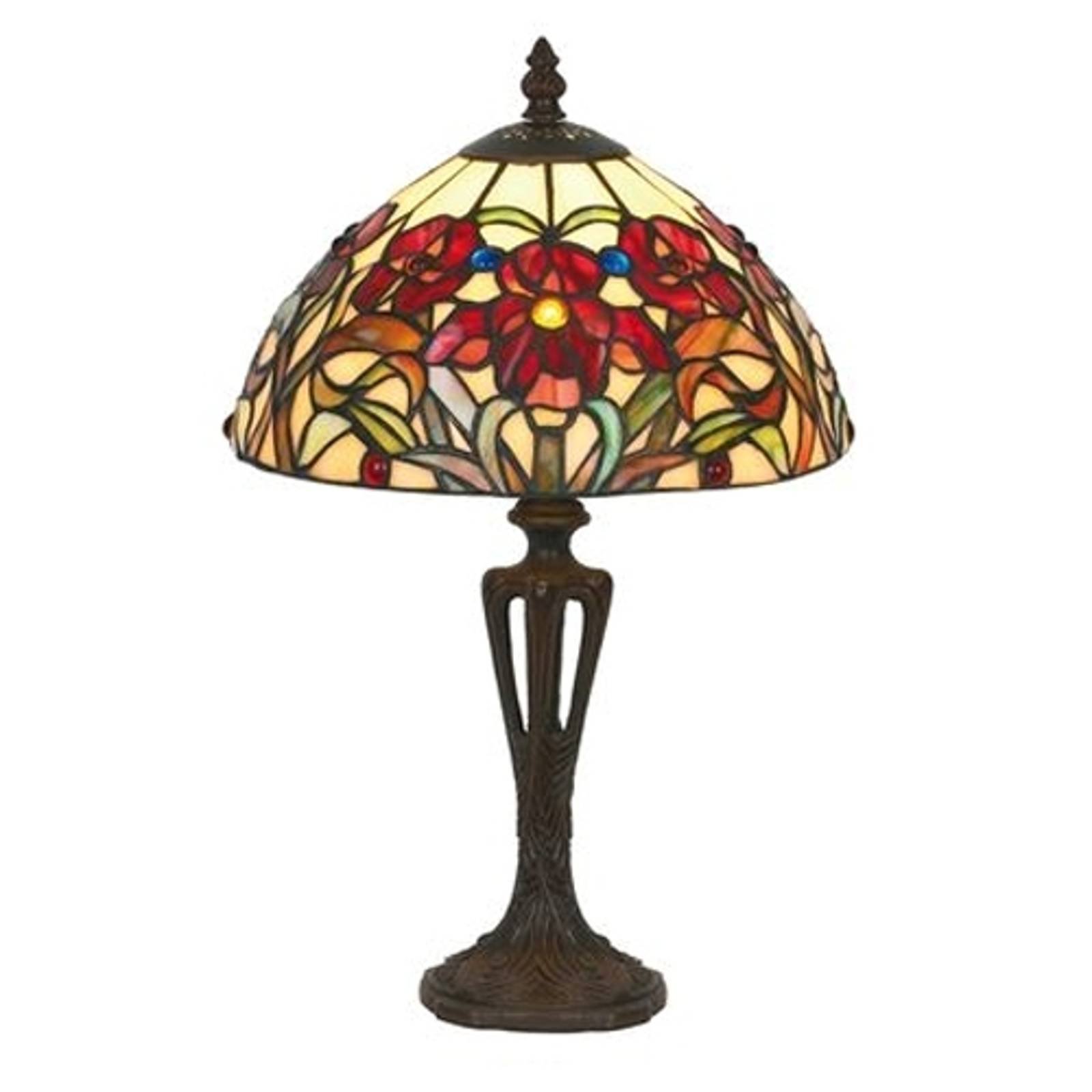 Klassisk ELINE bordlampe i Tiffany-stil på 40 cm