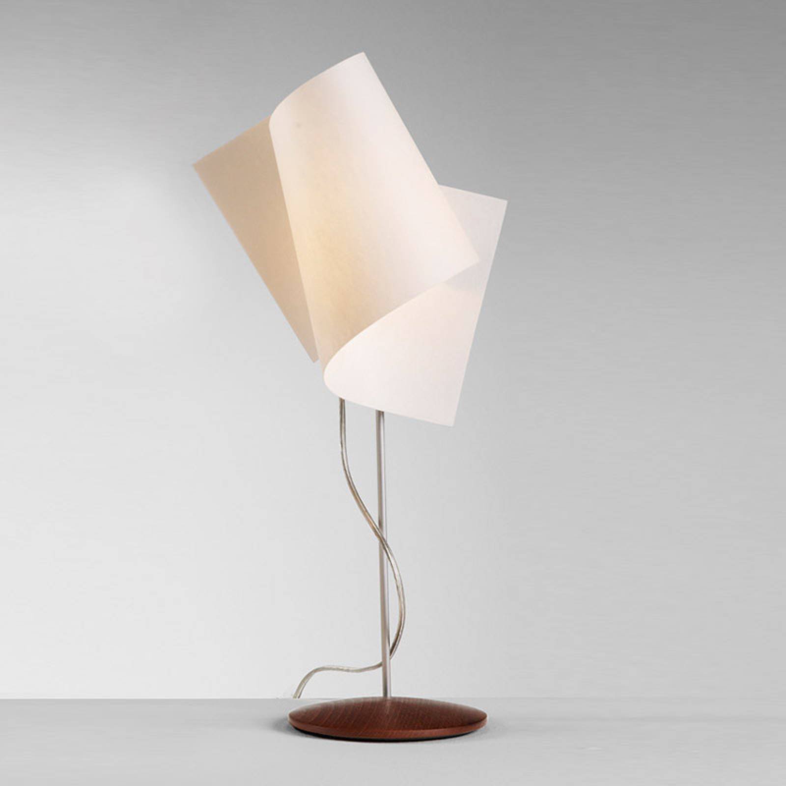 Interessant Loop bordlampe i nøttetre