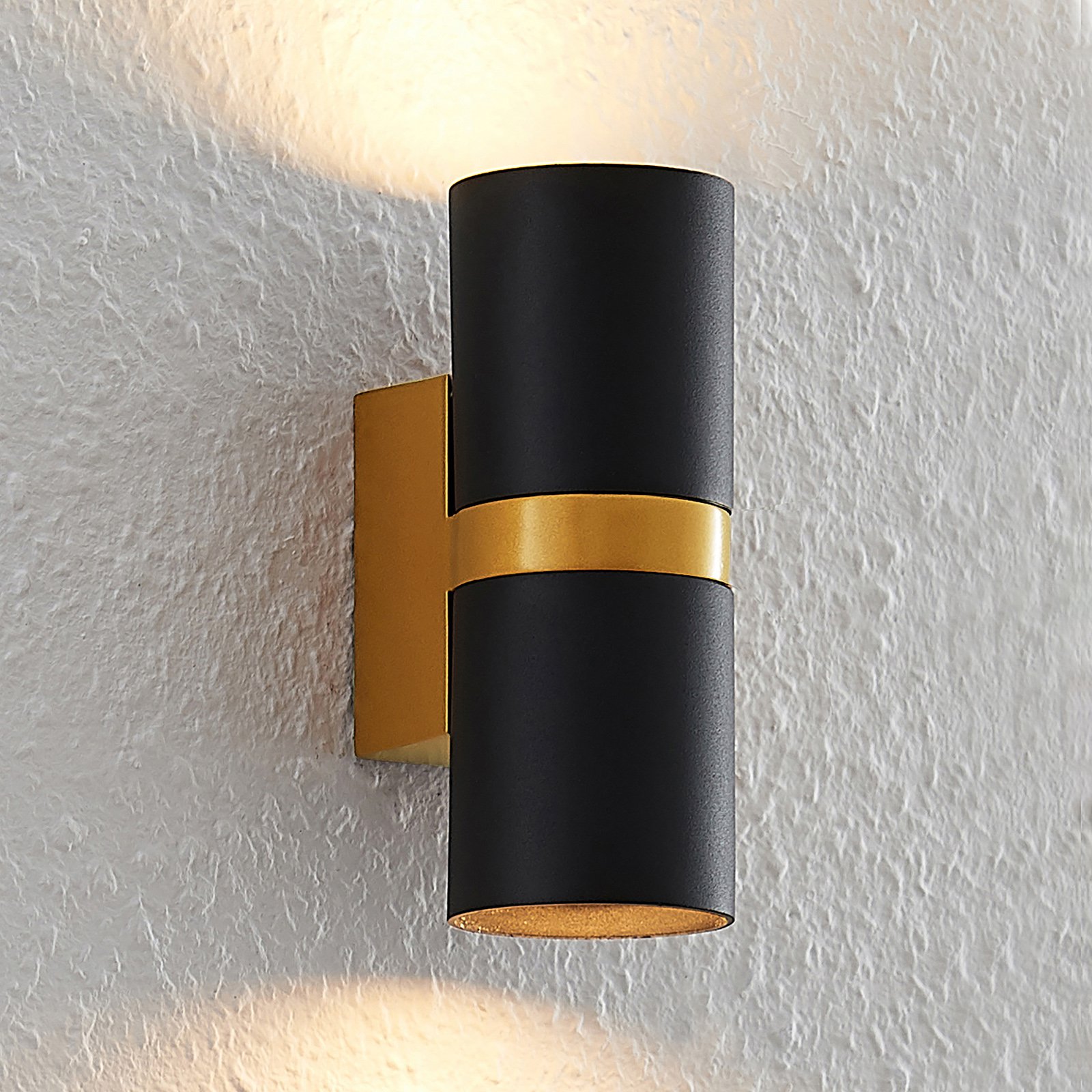 Arcchio Arsa vegglampe, 2 lyskilder, svart