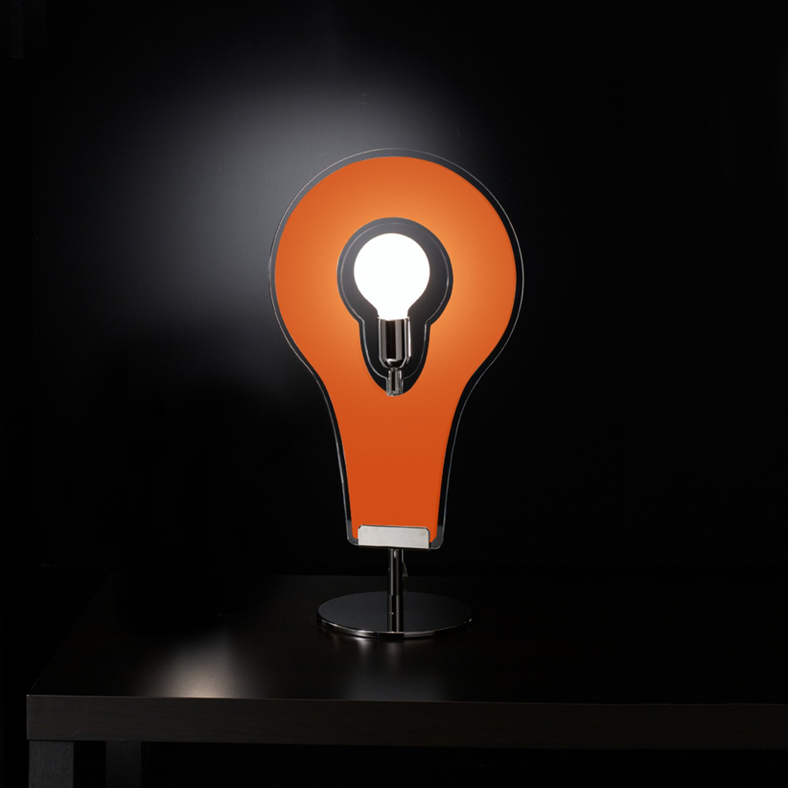 Grandiøs bordlampe Flat 32, oransje