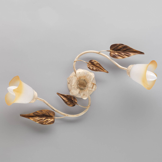 Taklampe Vanda 2 lyskilder, elfenbein