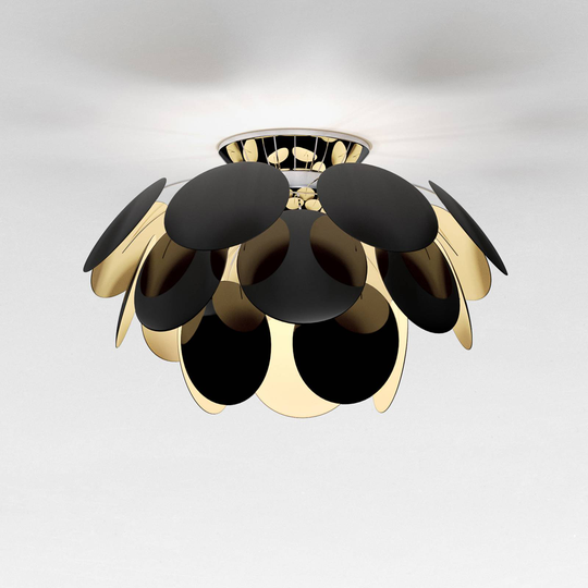 MARSET Discocó taklampe Ø 68 cm svart/gull