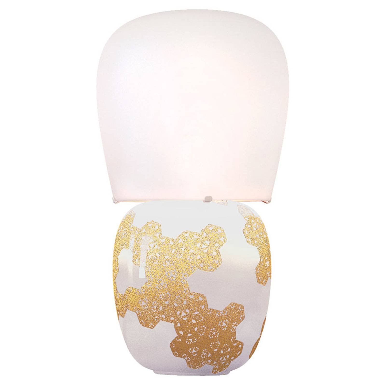 Kundalini Hive - keramisk bordlampe, hvit