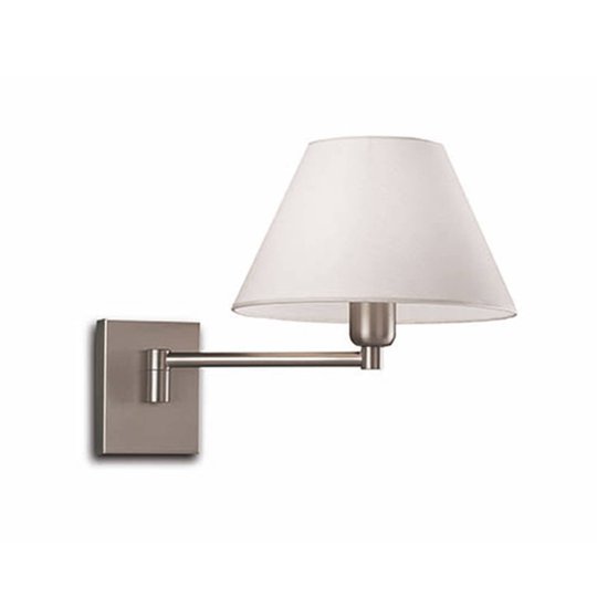 Americana vegglampe, armlengde 20 cm, nikkel
