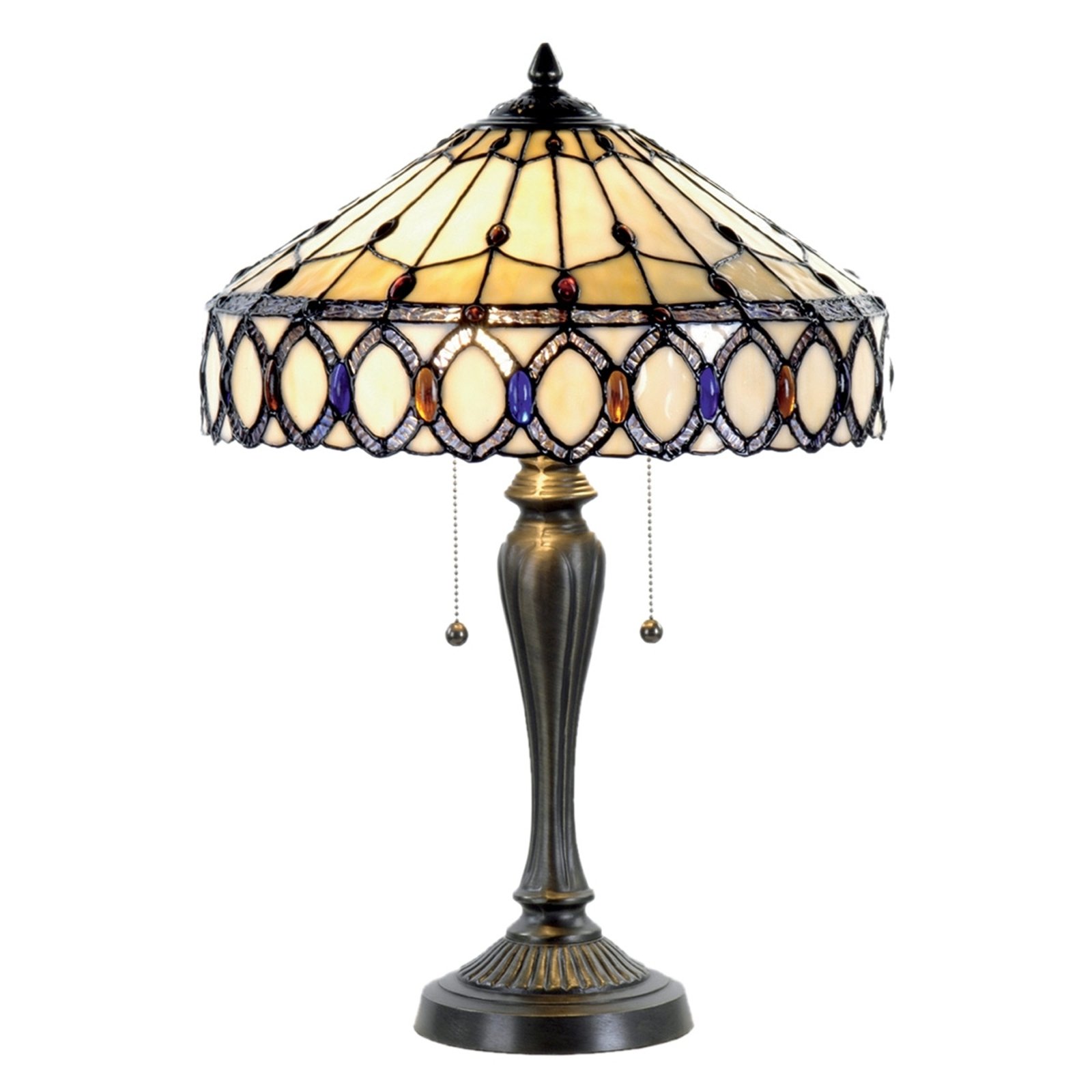 Attraktiv bordlampe Fiera i Tiffany-stil