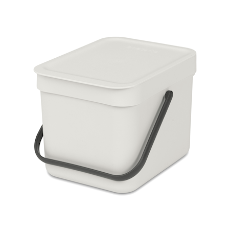 Avfallsbøtte Sort & Go 6L, lysegrå