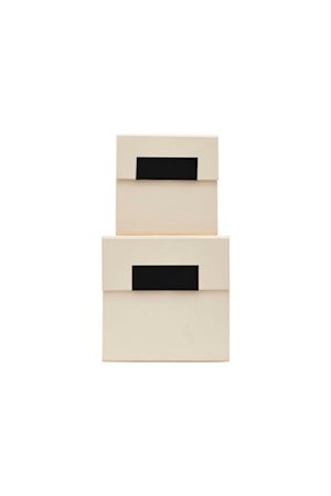 Oppbevarig med lokk Birch Beige 2 stk.