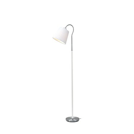 Sara Gulvlampe Alu/Matthvit Ekskl. skjerm 60 W