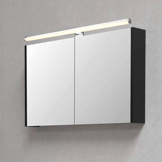 LED-vegglampe Lino, krom/hvit