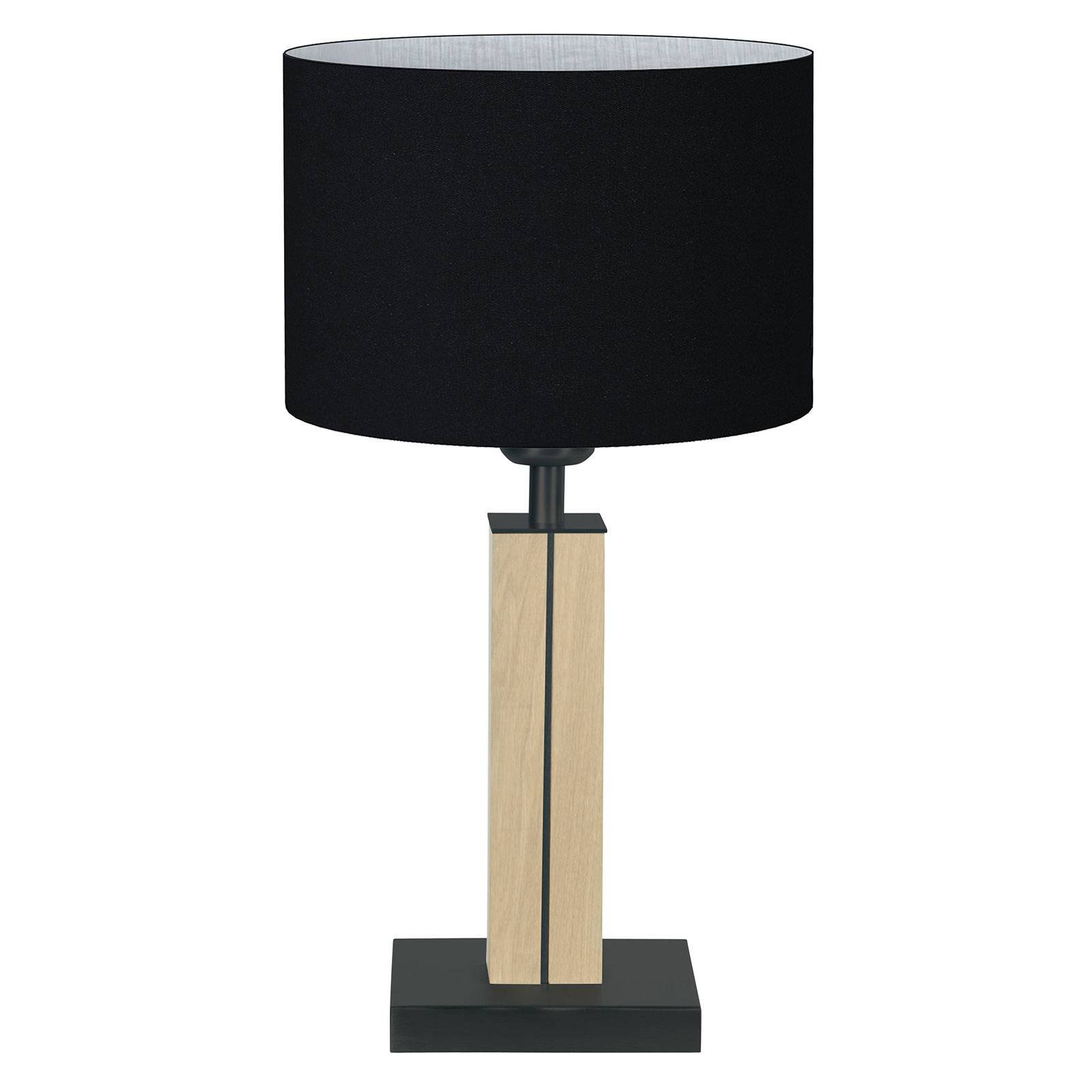 HerzBlut Dana bordlampe, eik natur, svart, 41 cm