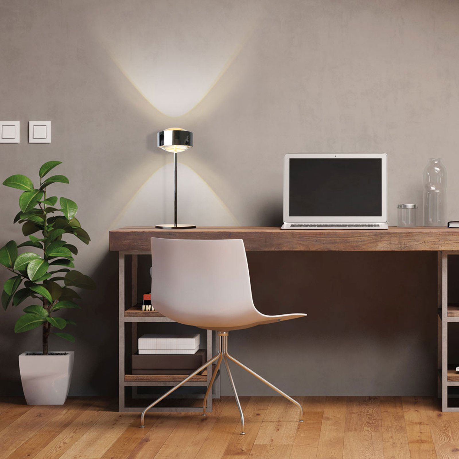LED-bordlampe Puk Meg Maxx Eye Table 37 cm krom