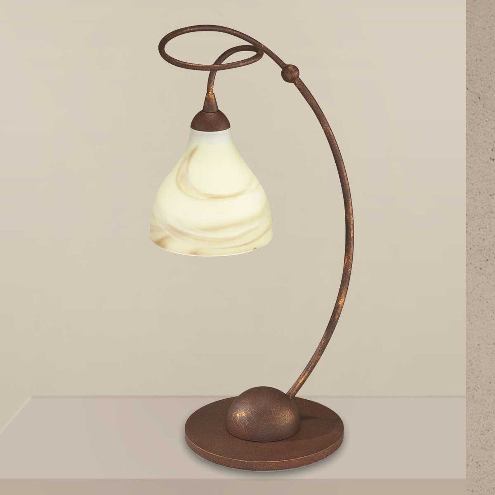 Rustikk bordlampe Mattia