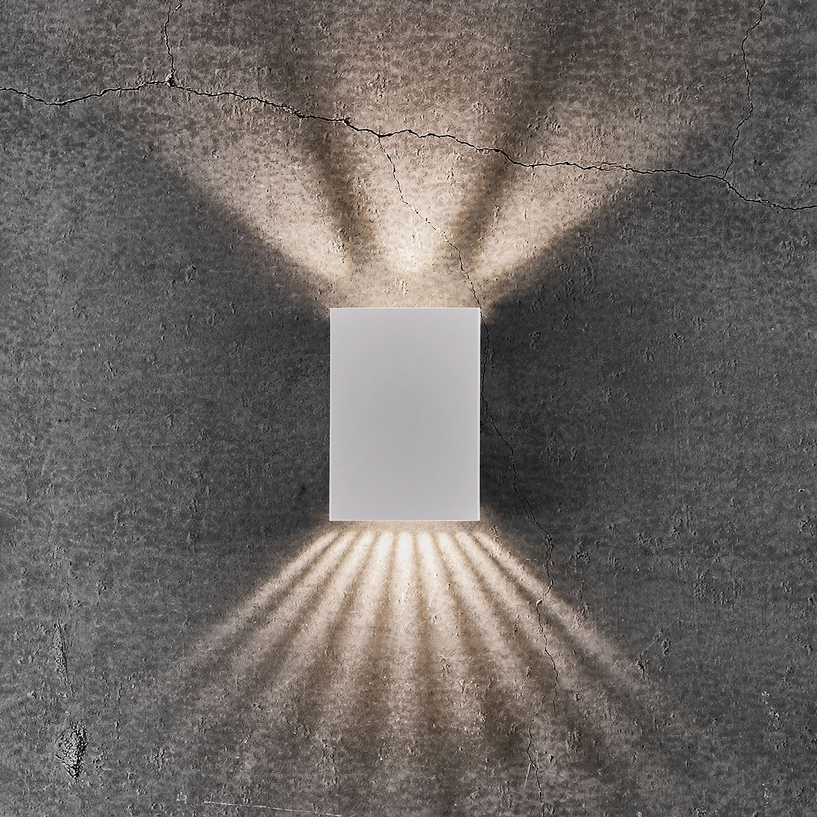 Utendørs LED-vegglampe Fold 10, 15 cm, hvit
